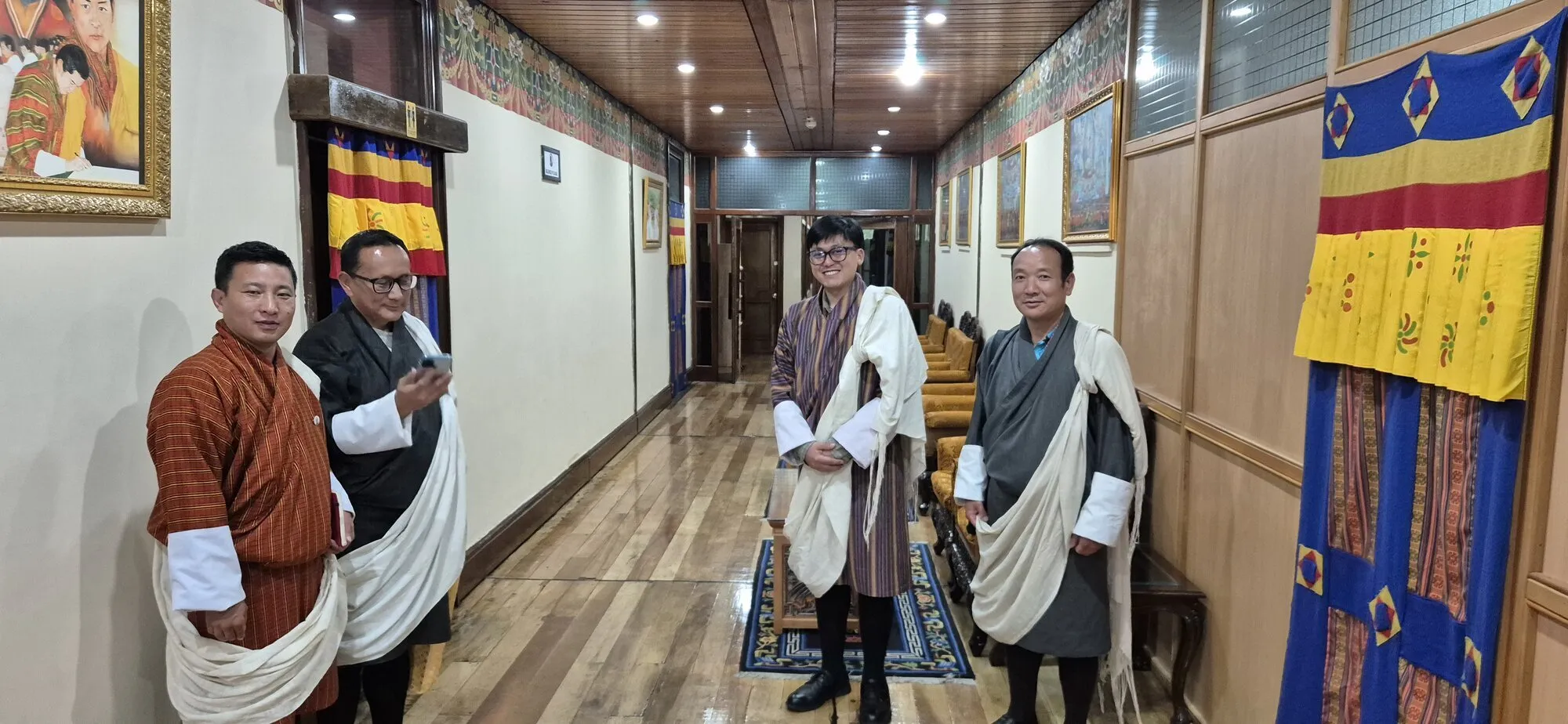 With Senior Officials at Bhutan PM's Office