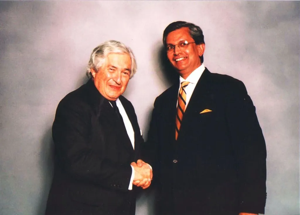 Prof. Prajapati Trivedi with the President of the World Bank, Sir James Wolfensohn