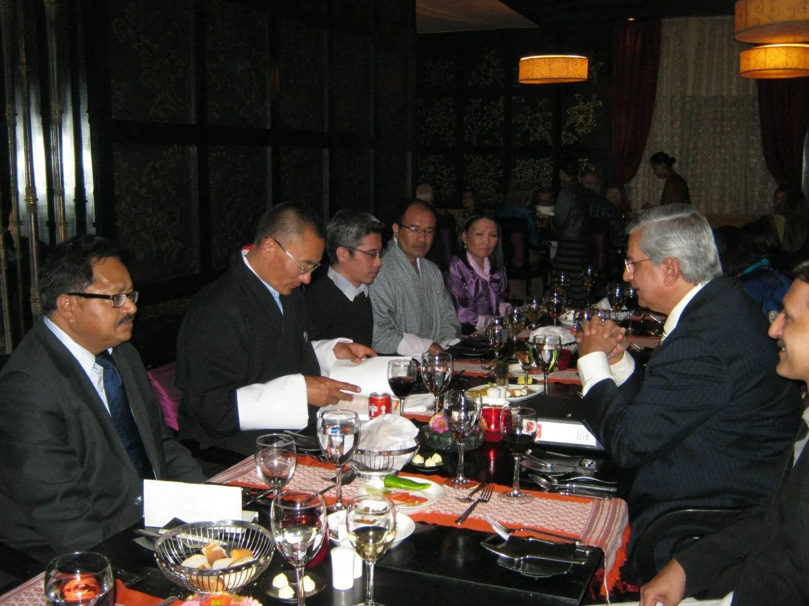With the Prime Minister of Bhutan, Hon. Tshering Tobgay, discussing Performance Agreements