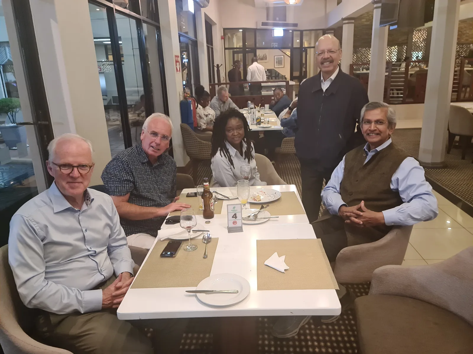 Dinner with fellow Commonwealth Election Observer Mission members