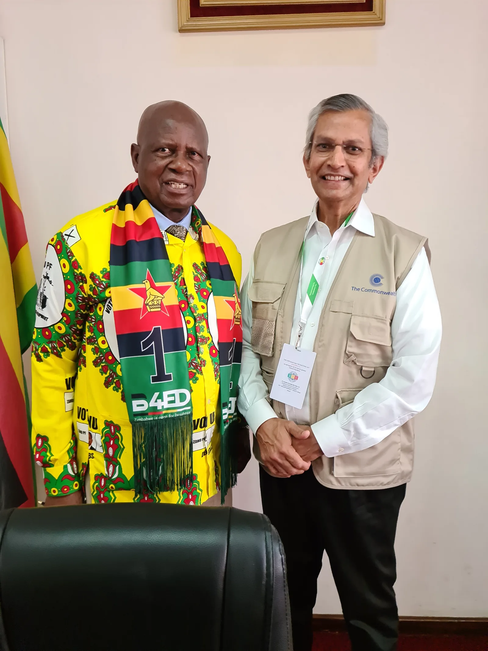 Meeting a local election agent during the observer mission