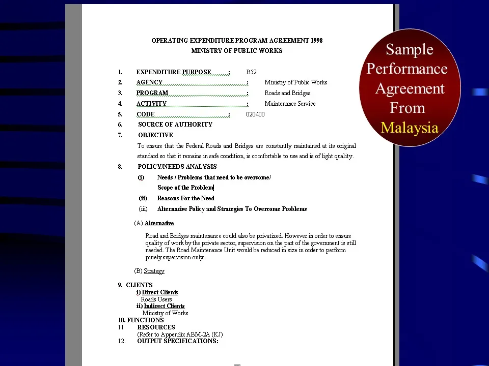 Operating Expenditure Program Agreement example