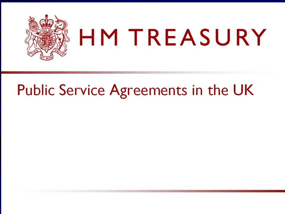 HM Treasury Public Service Agreements