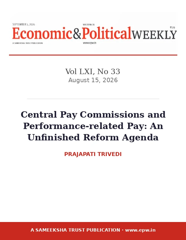 Cover: Central Pay Commissions and Performance-related Pay — An Unfinished Reform Agenda